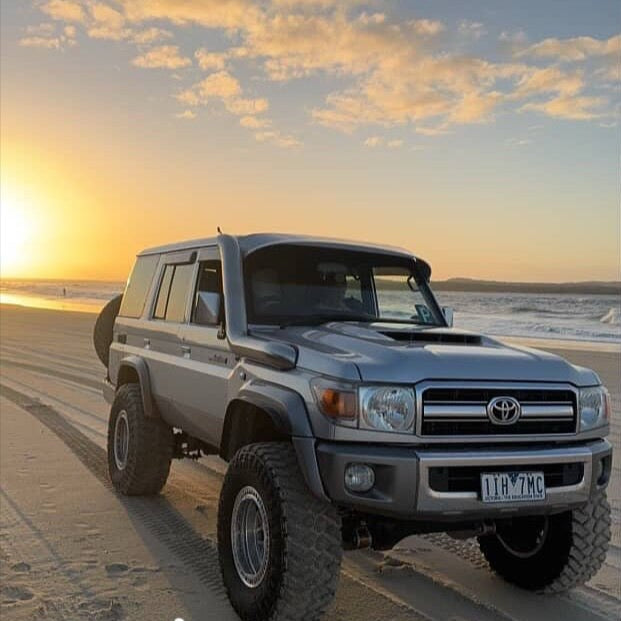 Toyota Landcruiser 76/78/79 Series 5" Long - Entry Snorkel - Snorkels - 70 - 5" - LE - R - RAW - Canna Fabrication