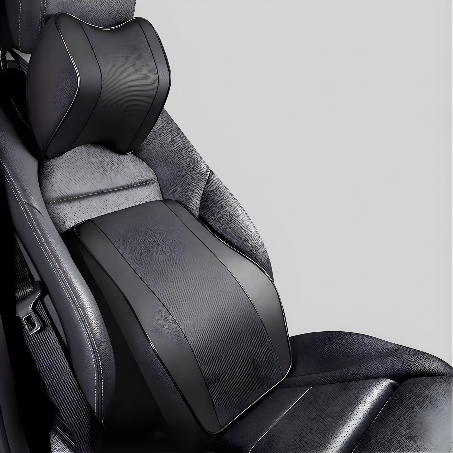Car Neck Headrest and Lumbar Support Set