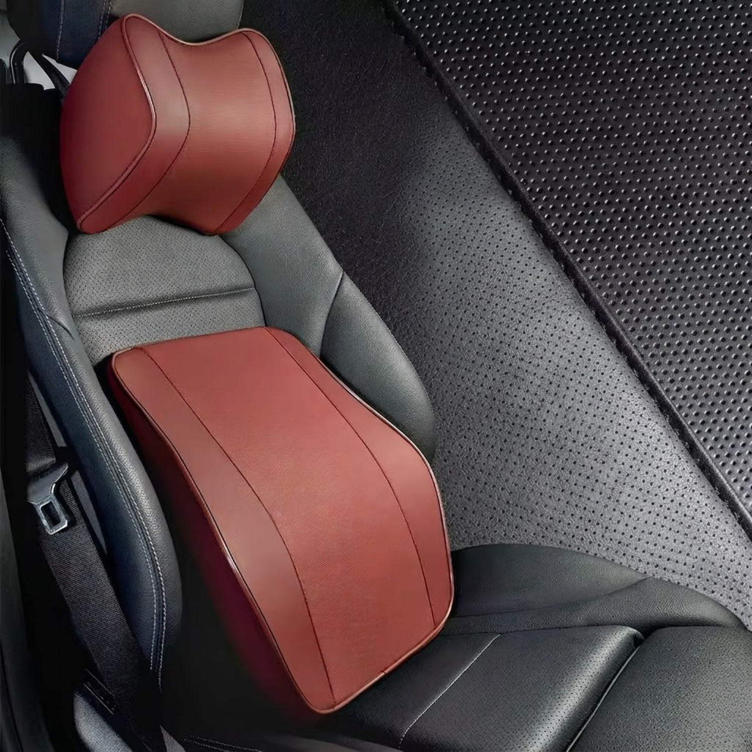 Car Neck Headrest and Lumbar Support Set