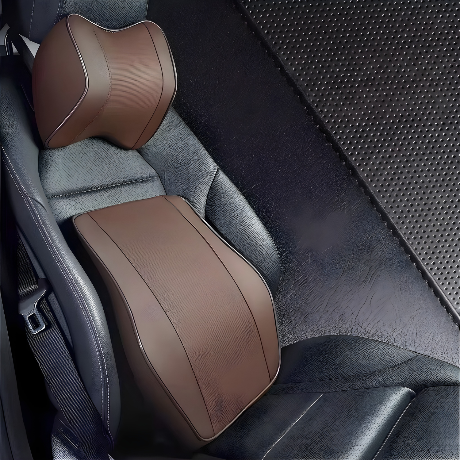 Car Neck Headrest and Lumbar Support Set