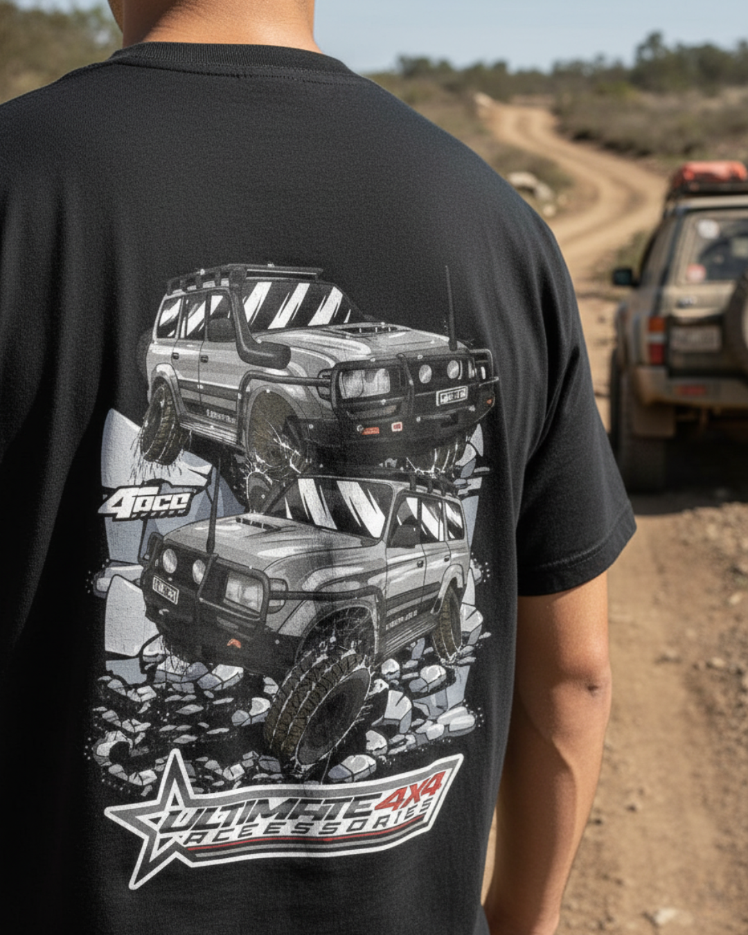 Ultimate 4x4 Adventure Black Shirt 100% Cotton DTF Print