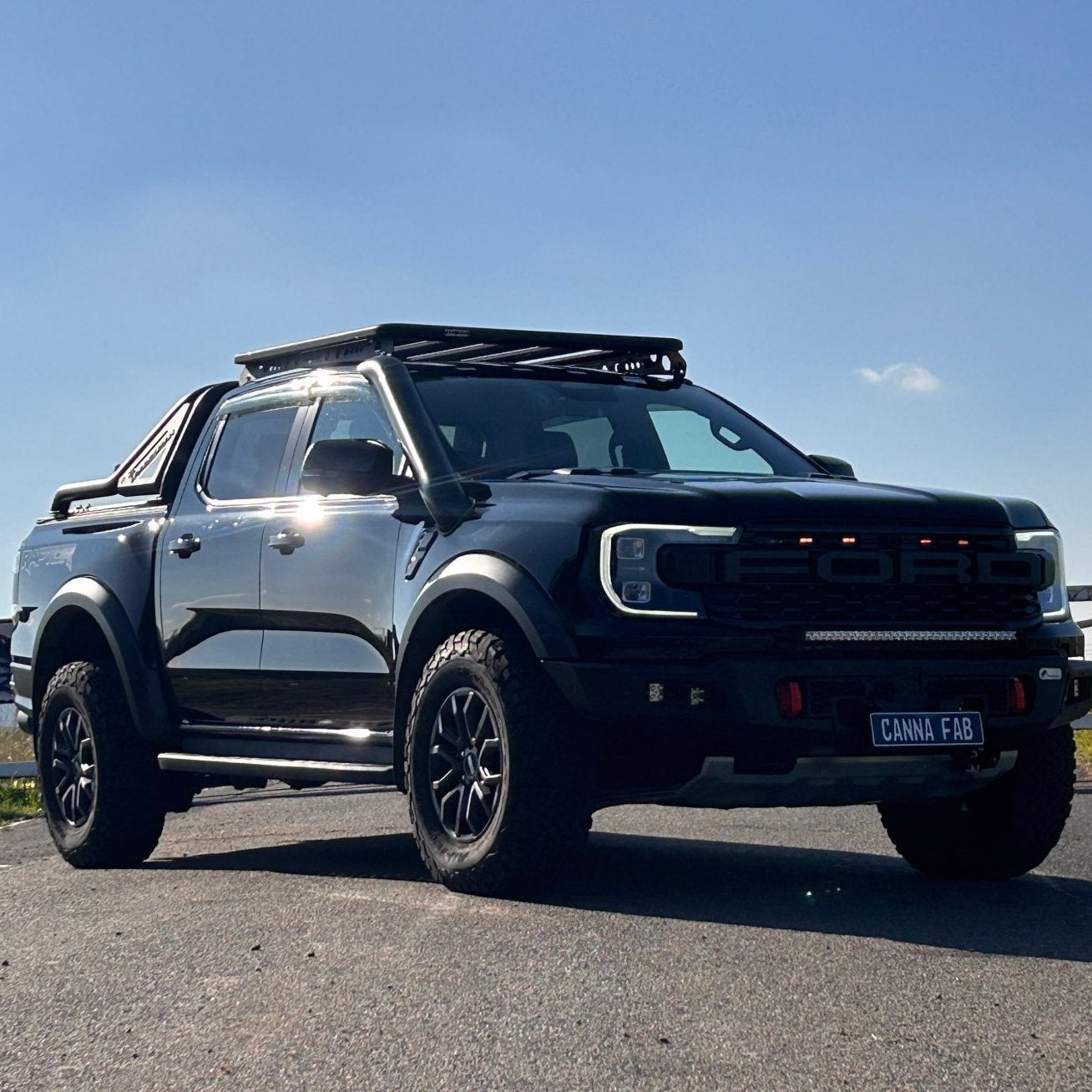 Ford Next - Gen Ranger Raptor Stainless Snorkel Short Entry - Snorkels - RR - NG - 4.5" - SE - R - RAW - Canna Fabrication