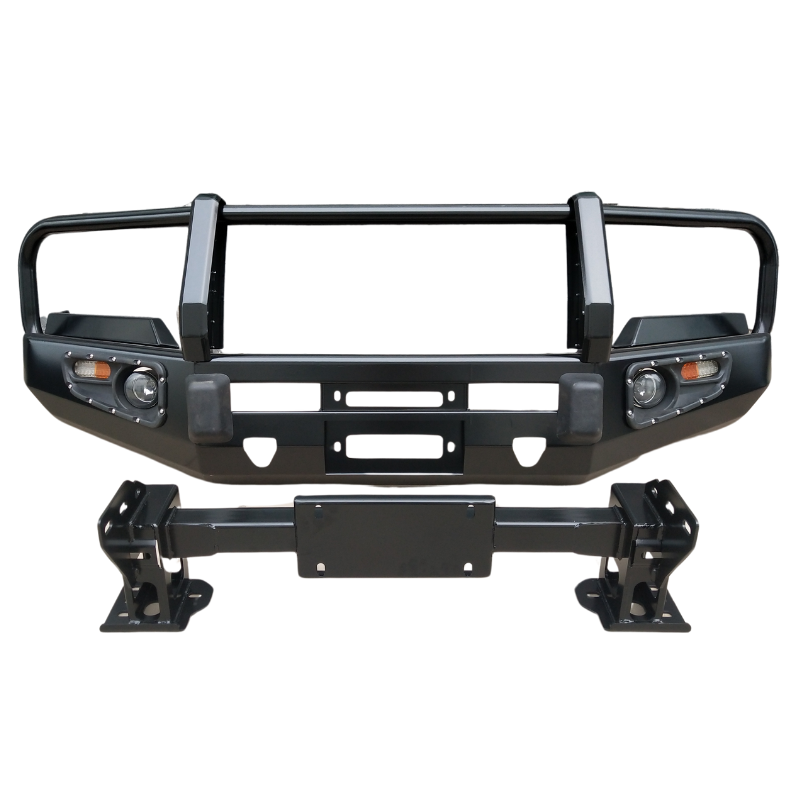 Front 3 Loop Bull Bar & Skid Plate Set Assembly Toyota Land Cruiser 200 Series 2016-2024