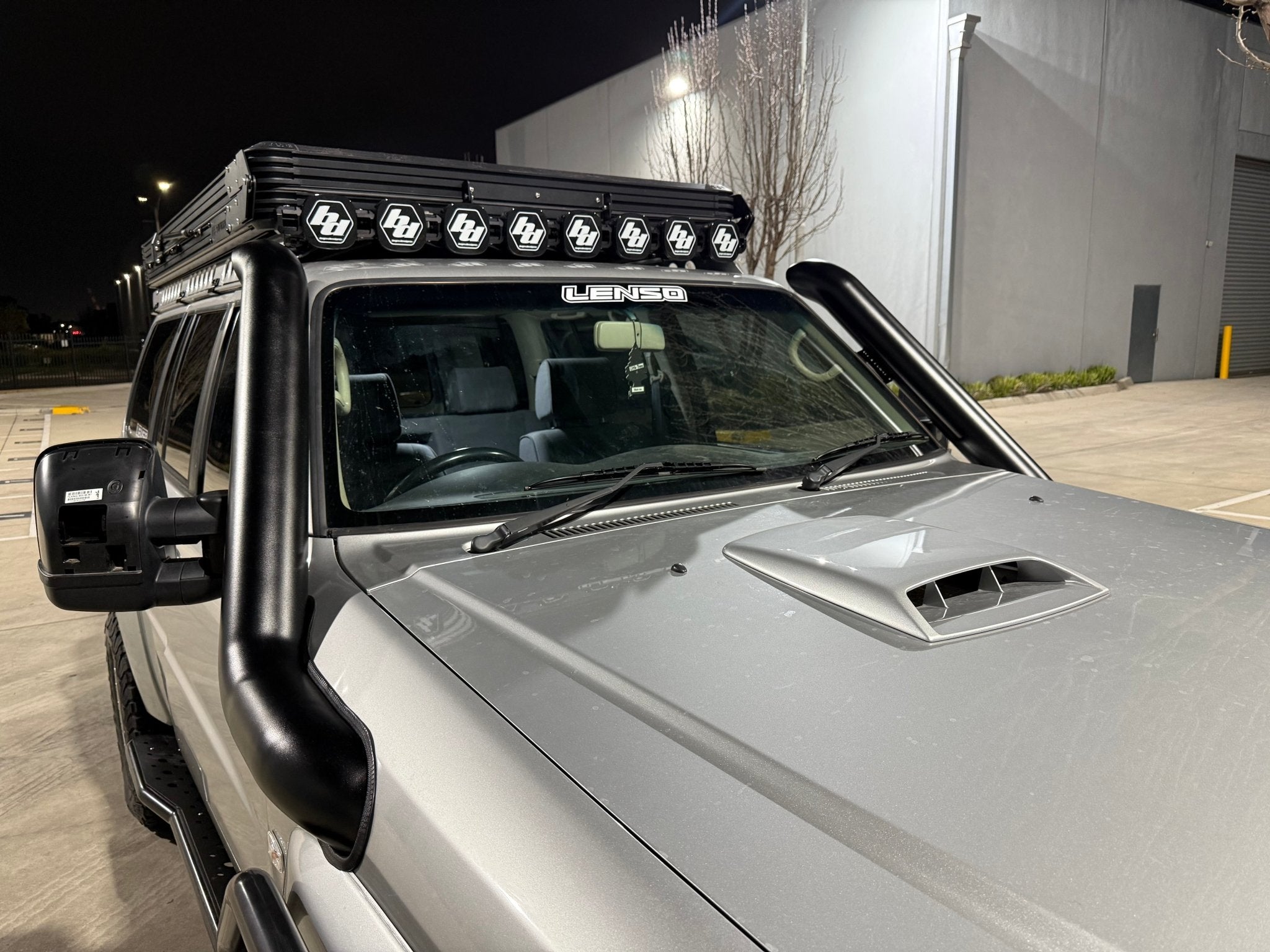 Nissan Patrol GU Series 1 - 4 Mid Entry Stainless Snorkel - Snorkels - GU - 4" - ME - R - RAW - Canna Fabrication