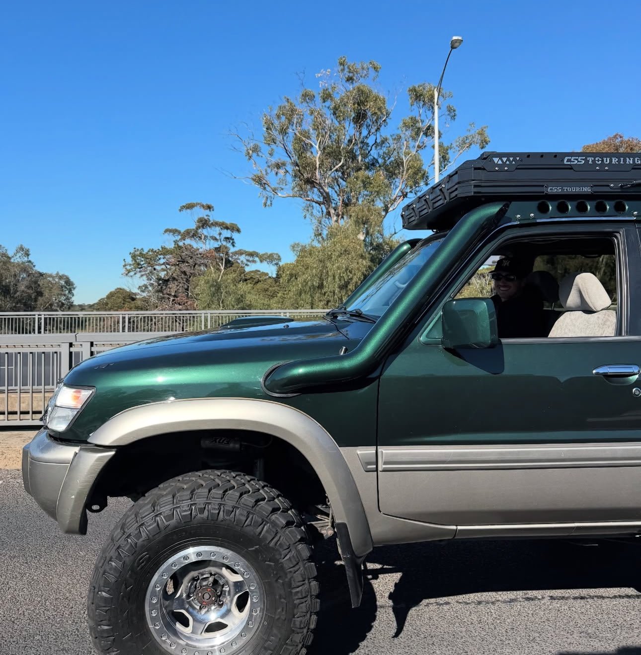 Nissan Patrol GU Series 1 - 4 Mid Entry Stainless Snorkel - Snorkels - GU - 4" - ME - R - RAW - Canna Fabrication