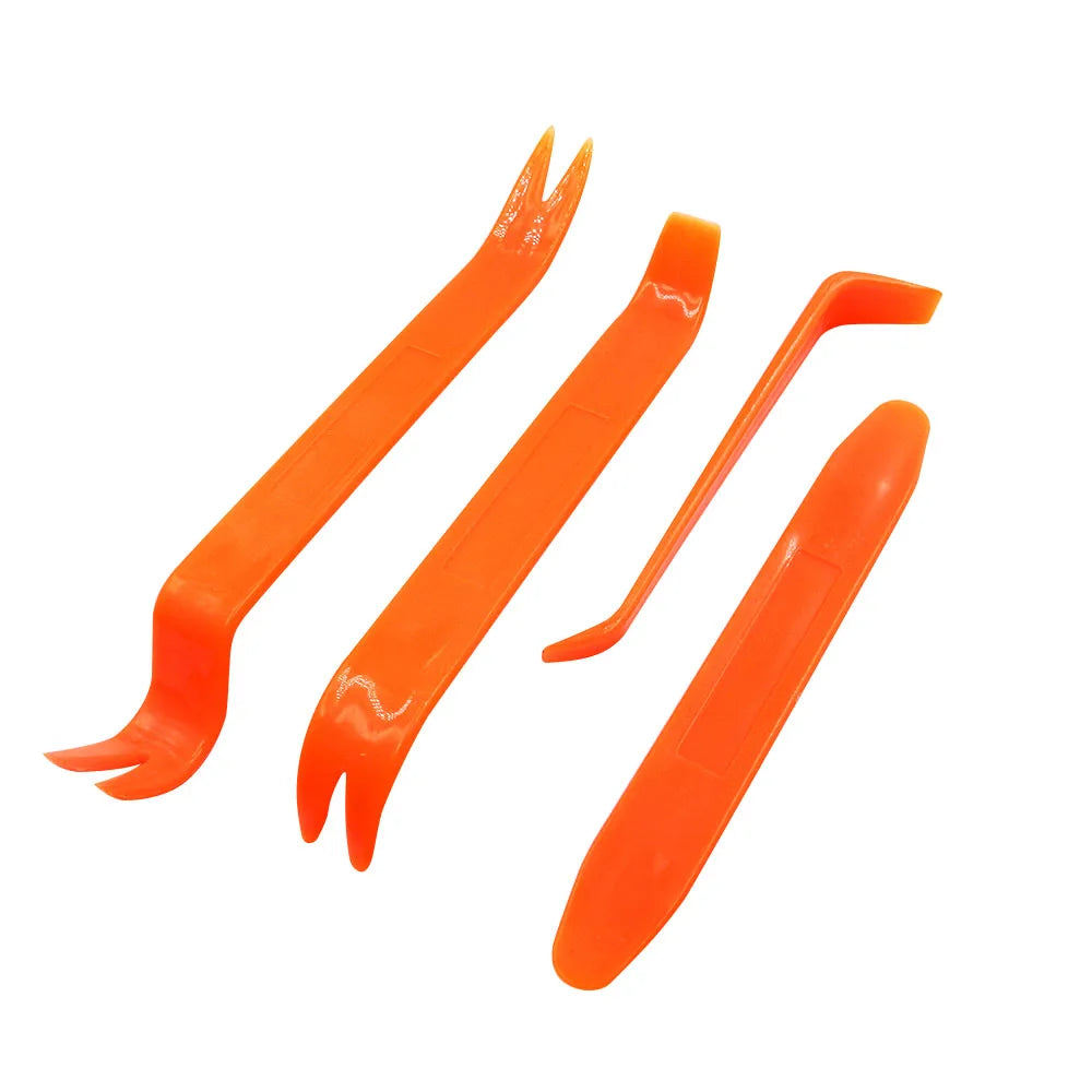 4-Piece Car Trim Removal Tool Kit – Panel, Clip, Dash, Door & Audio Pry Tools – Portable Auto Installer Set