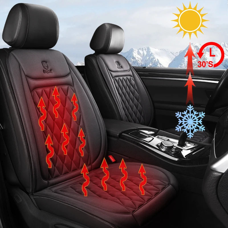 Fast Heating 12-24V Car Seat Cover Electric Heater 25W Flannel Winter Pad Cushion