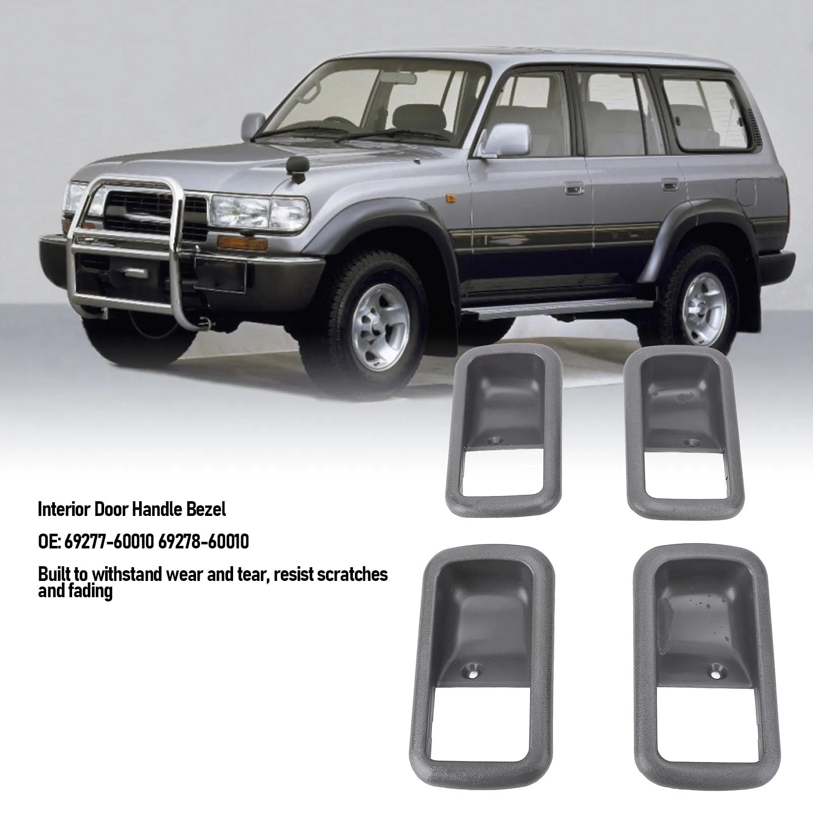 Inner Door Handle Bezel Replacement for Toyota Land Cruiser 80 Series (FJ80 FZJ80 HDJ80 HDJ81 HZJ80 HZJ81) 1991β1997 β OEM# 69278-60010 / 69277-60010