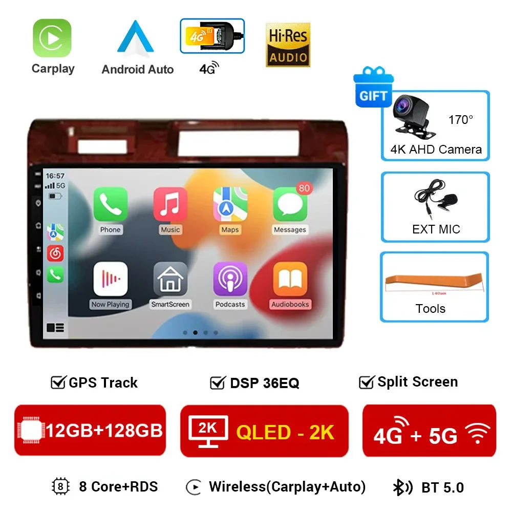 9" Android 13 Car Stereo for Toyota Land Cruiser LC70/LC79 (2007–2020) | Wireless CarPlay, Multimedia Player, DVD, Bluetooth, GPS NavigationCar & Automotive Accessories