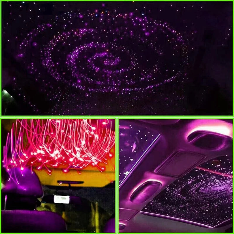 1000PCS Fiber Optic Star Ceiling Light Kit – Car/Home Roof Headliner Galaxy Lights with Remote & APP Control