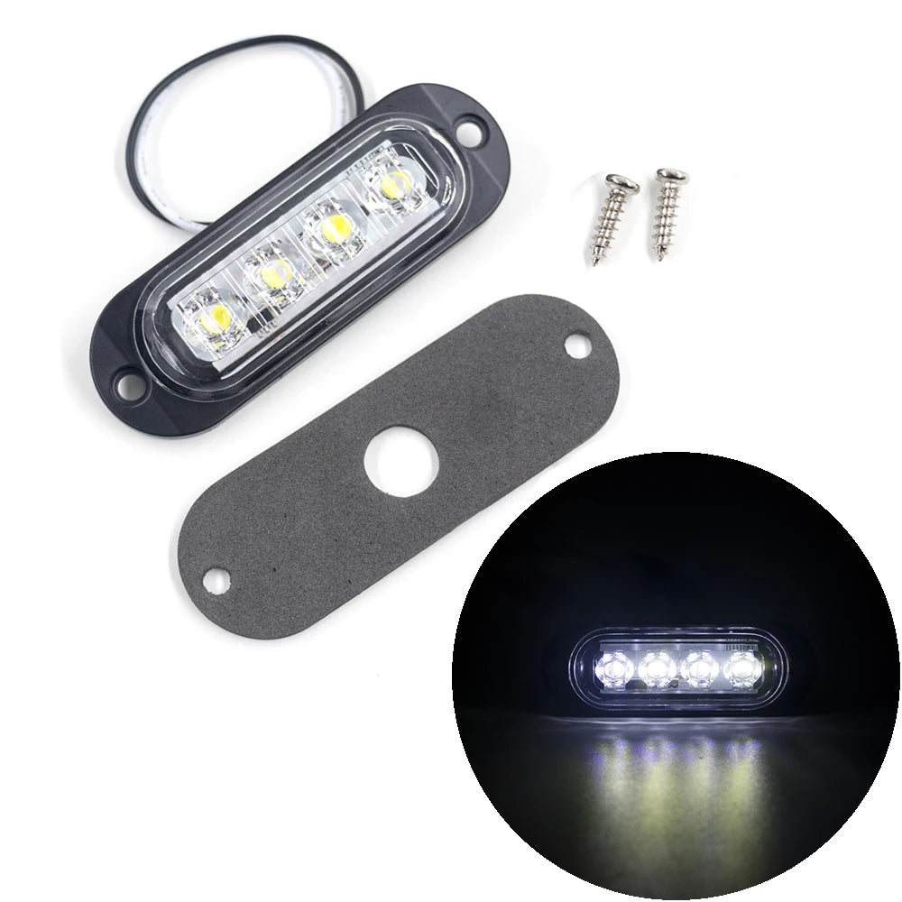 12V 24V LED Side Marker Lights Truck Trailer Van Pickup Boat Clearance Lamp Waterproof