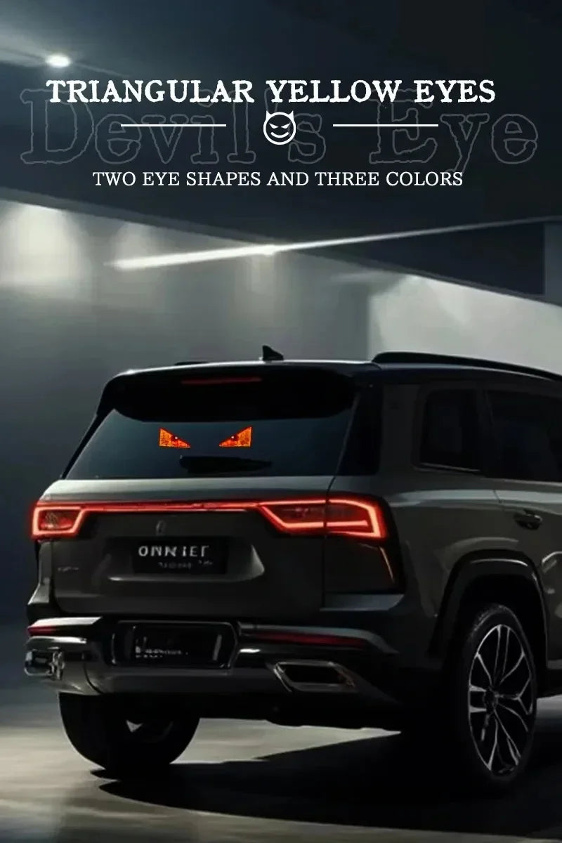 Devil’s Eyes LED Matrix Strobe Signal Lights – USB Plug-in Warning & Decoration for Car Windshields