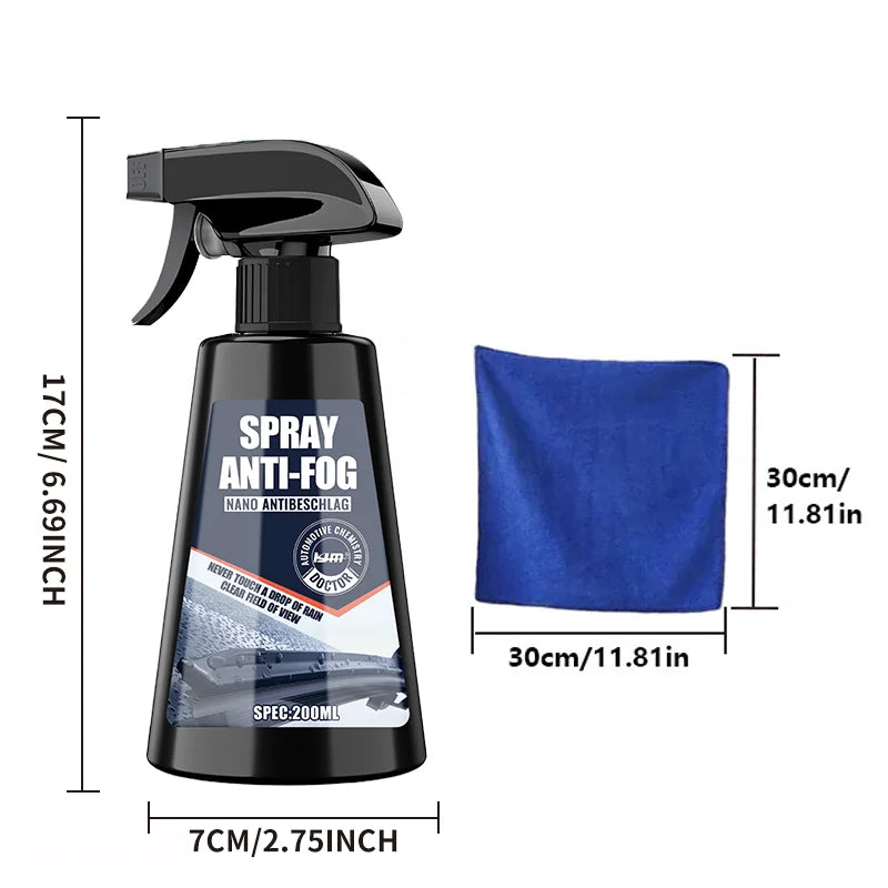 Car Glass Anti-Rain Spray Auto Water Repellent Coating Agent Waterproof Windshield Anti-Fog Cleaner