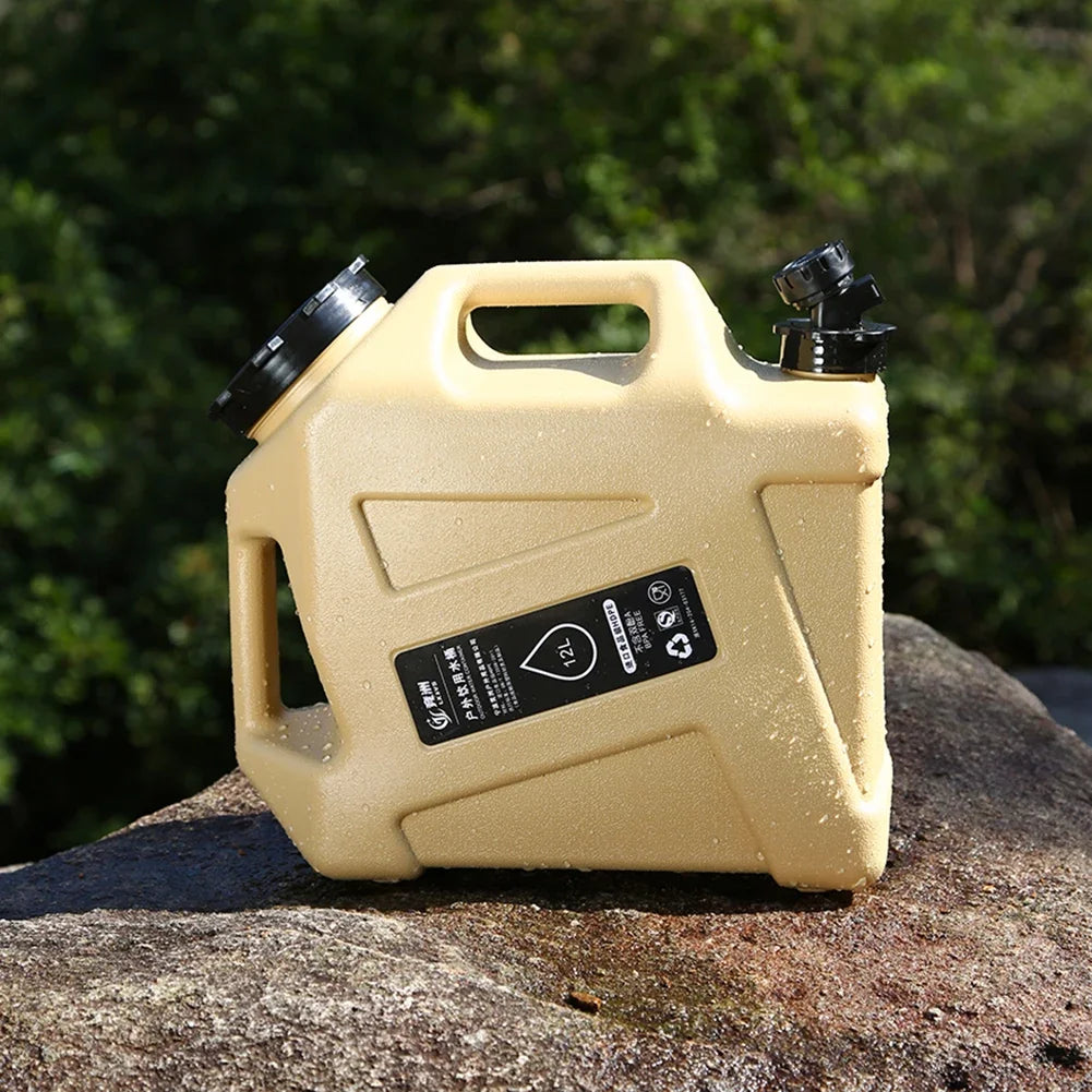 12L Portable Camping Water Container with Detachable Faucet – Large Capacity Outdoor Water Bag for Picnic & Drive