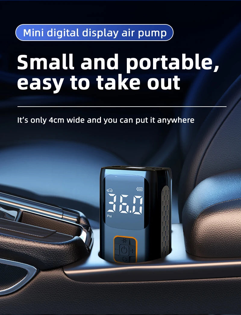 Xiaomi Smart Digital Tire Inflator Mini Air Pump Portable Compressor for Car & Bike