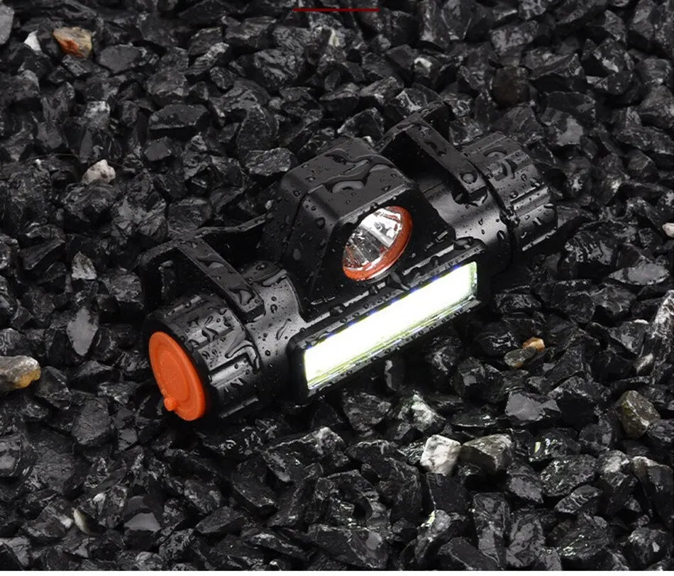 Super Bright Rechargeable COB LED Headlamp – Magnetic USB, Waterproof, Long Battery Life for Camping, Hiking & Fishing