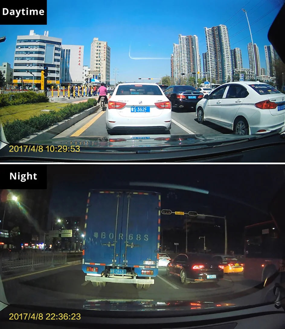 E-ACE 2K Car DVR Dash Cam Mirror WiFi GPS Night Vision 1080P Loop Recording Black Box