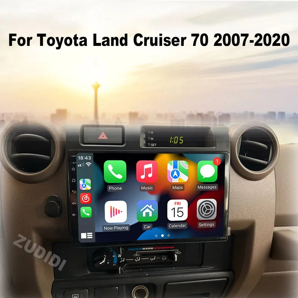 9" Android 13 Car Stereo for Toyota Land Cruiser LC70/LC79 (2007–2020) | Wireless CarPlay, Multimedia Player, DVD, Bluetooth, GPS NavigationCar & Automotive Accessories