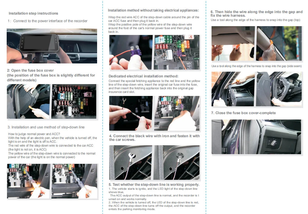 4 Channel Dash Cam FHD 1080P WiFi Car DVR Night Vision Black Box Loop Recorder Kit