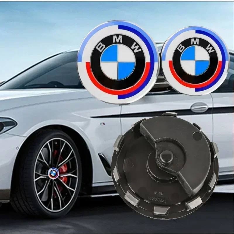 4PCS 56mm 68mm Floating Wheel Center Caps Fit BMW E39 E46 E60 F10 F30 X3 X5 G20