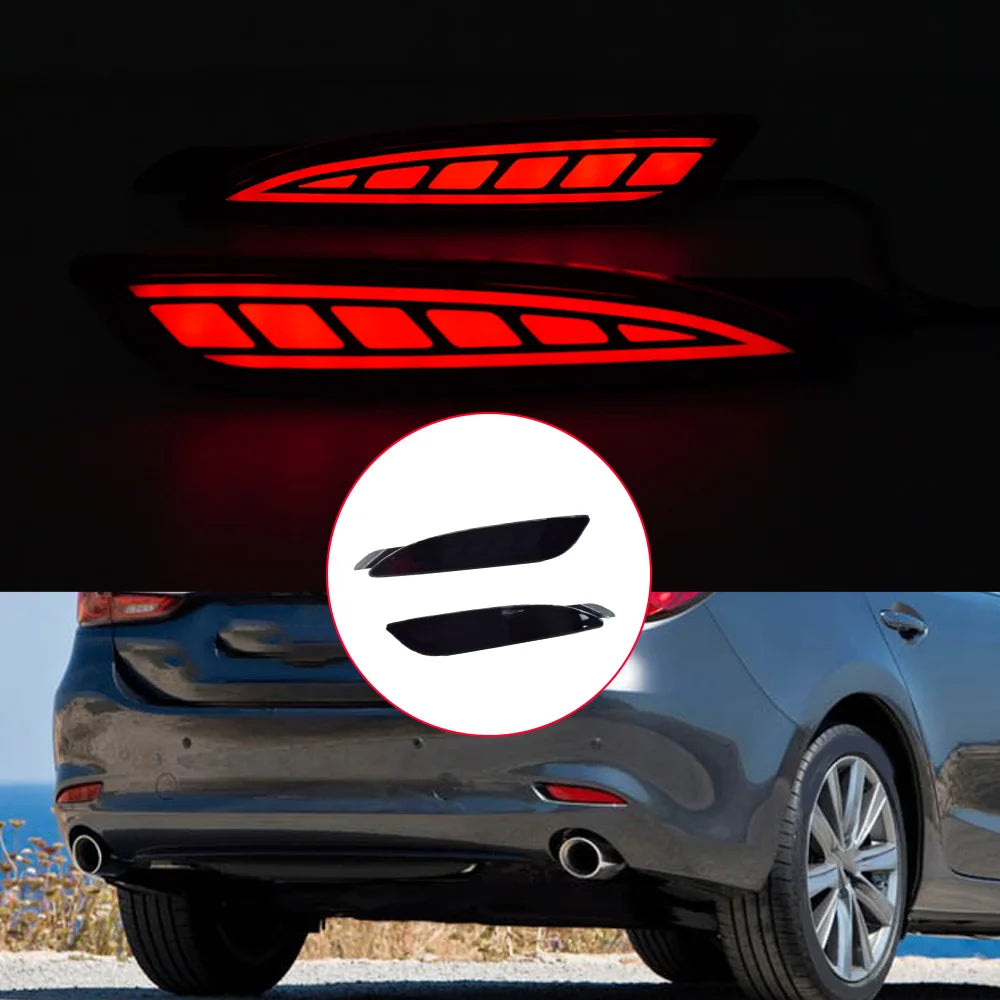 For Mazda 6 2018-2021 CX-5 2022-2023 LED Rear Bumper Fog Light Tail Brake Lamp Set