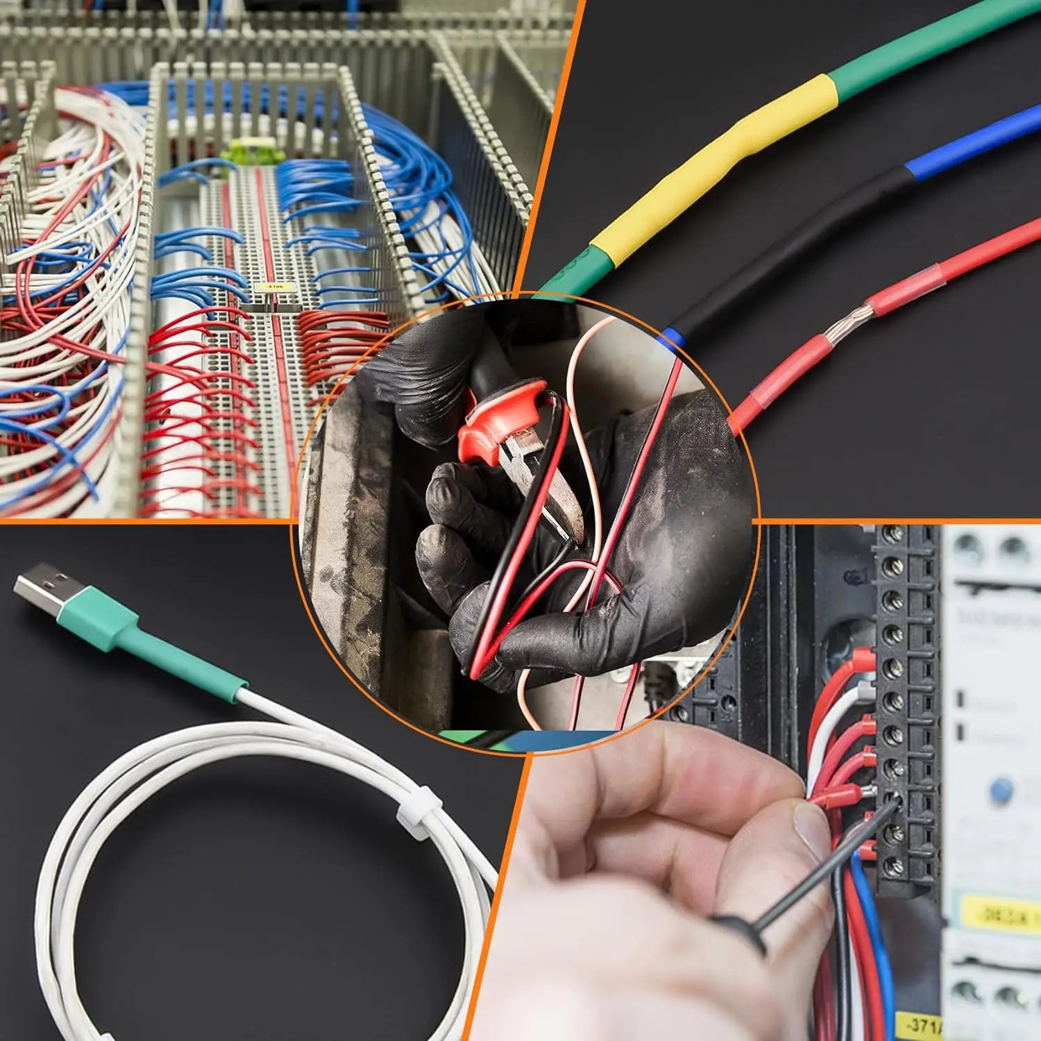 580/560-Pc Heat Shrink Tubing Kit – EVA Material, 6 Colors & 11 Sizes – Perfect for Electrical Insulation & Wire Repairs