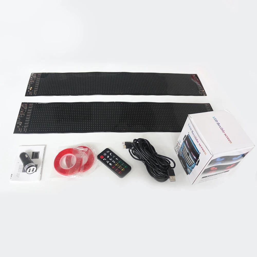 Multi-Panel Sync LED Eyes Display 96x16 | 23.4"x4.73" USB 5V Programmable Scrolling Text & Animation Sign