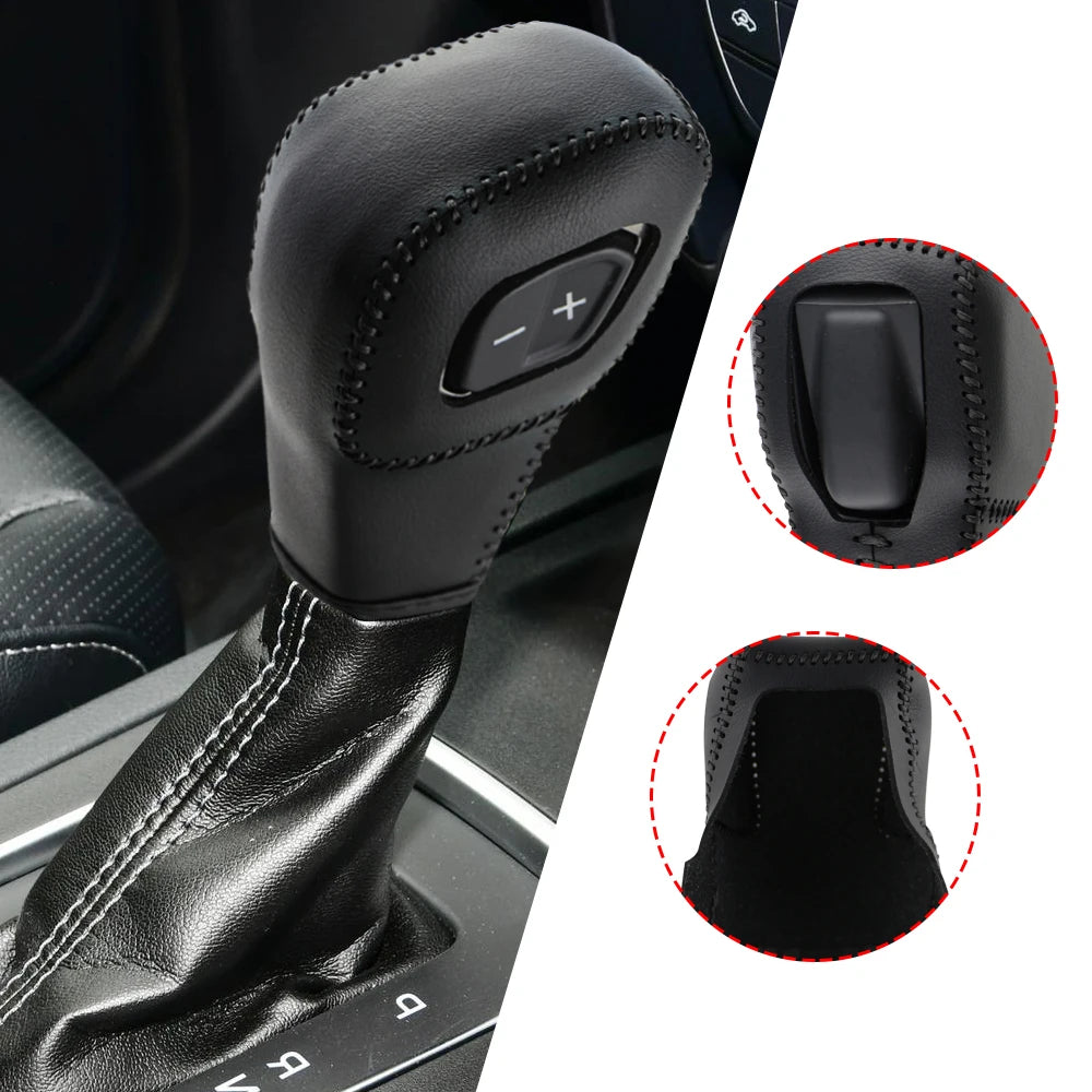 Premium Leather Gear Shift Knob Cover for Ford Everest & Ranger 2020-2022 LHD – Durable Car Accessories