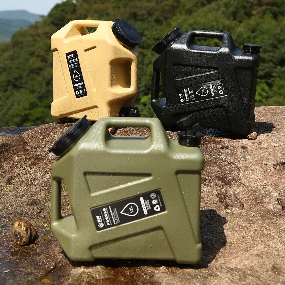 12L Portable Camping Water Container with Detachable Faucet – Large Capacity Outdoor Water Bag for Picnic & Drive