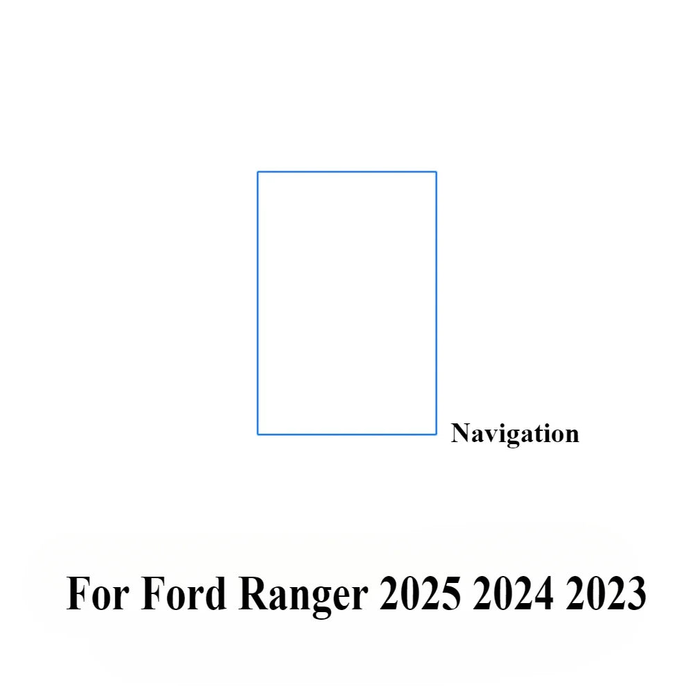 For Ford Ranger 2025 2024 2023 Interior Accessories TPU Film – Transparent Gear Shift Panel GPS Navigation Center Console PPF Protection Sticker