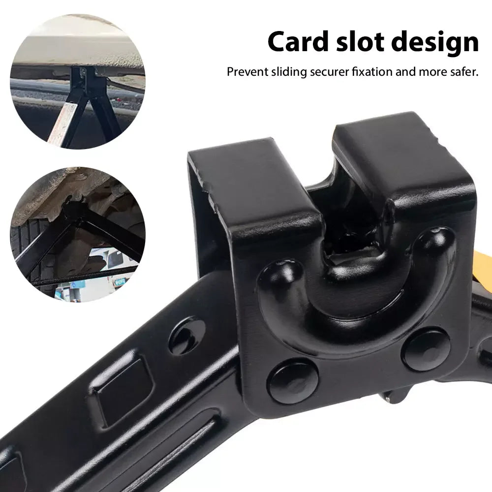 2T 3T Car Scissor Jack Lift Repair Tool Tire Replacement Kit w/ Wrench for SUV Sedan