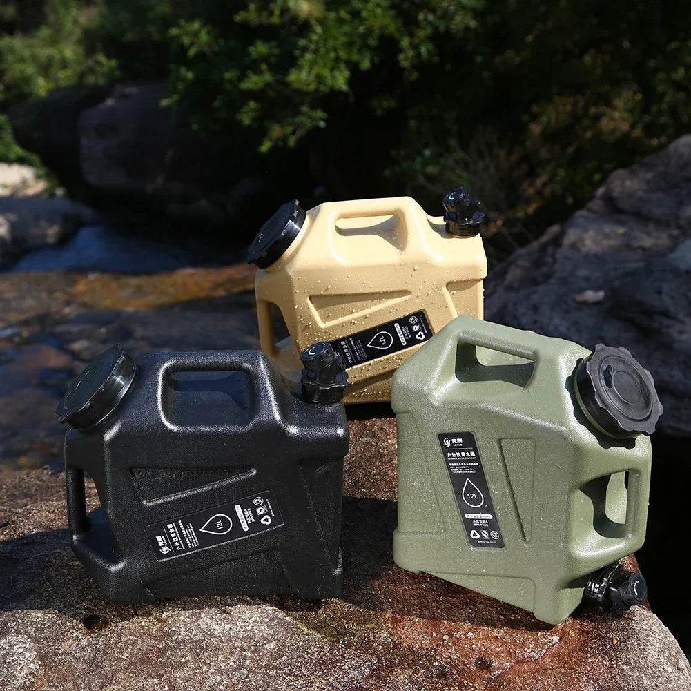 12L Portable Camping Water Container with Detachable Faucet – Large Capacity Outdoor Water Bag for Picnic & Drive