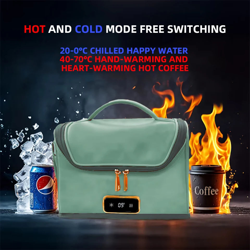 12V/220V Mini Car Refrigerator Portable Cooler Warmer Soft Bag for Travel Home Use