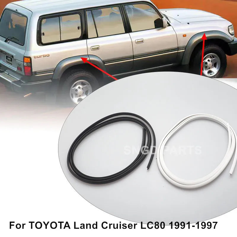 Fender Wheel Arch Rubber Trim Seal for Toyota Land Cruiser LC80 FJ80 FZJ80 1991β1997 β Beading Edge Protection Strip