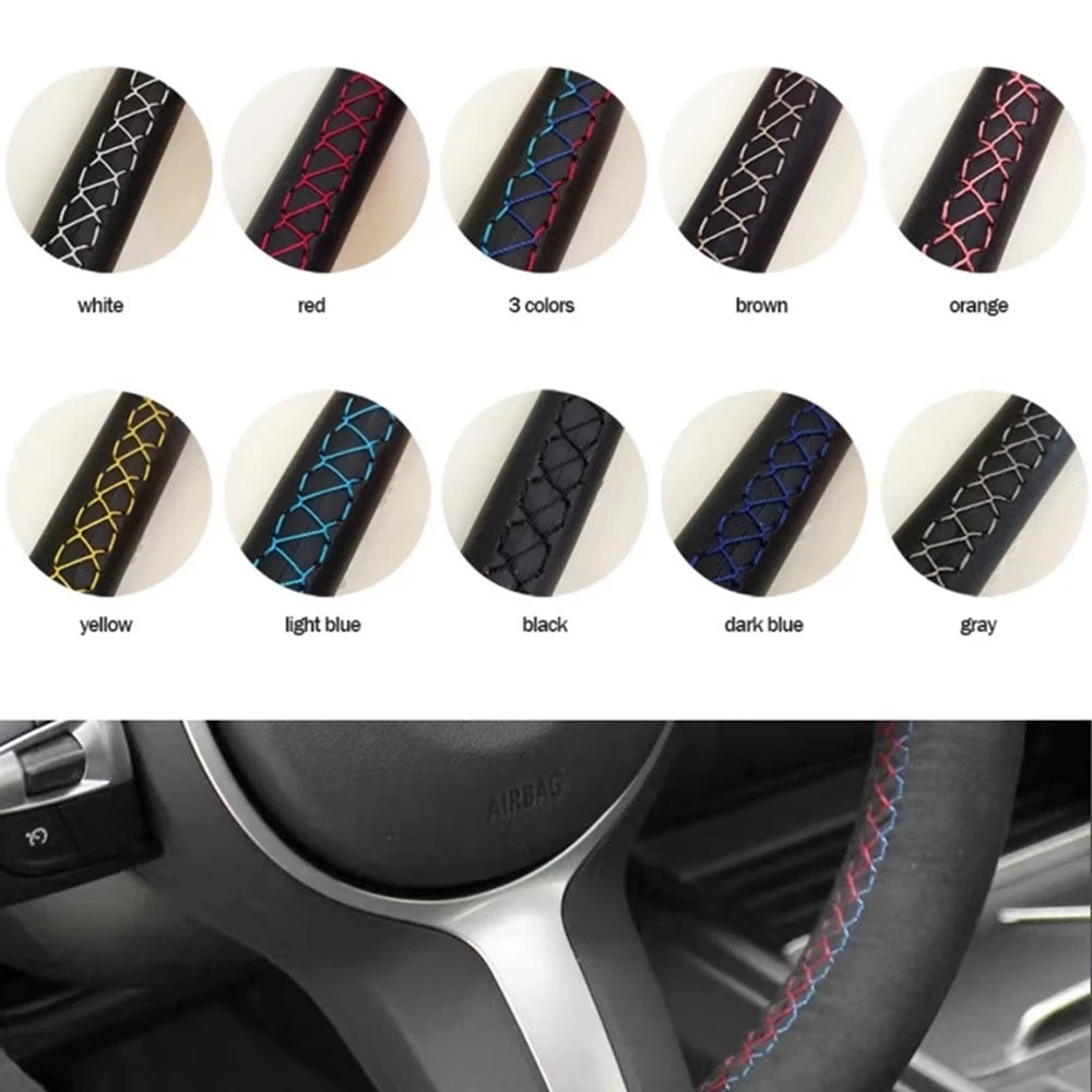 DIY Leather Steering Wheel Cover for Toyota Prado 2010-2014 & 4Runner