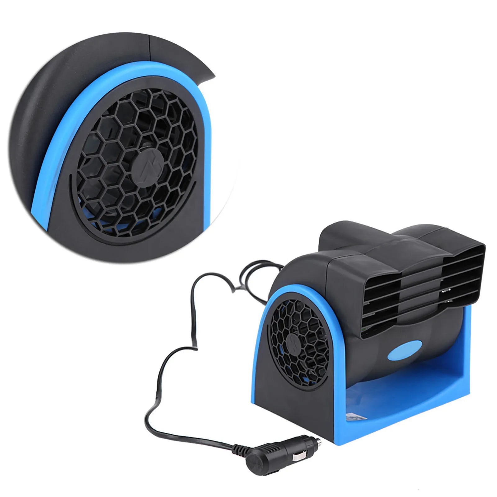 12V Electric Car Fan Mini Adjustable Silent Air Cooling Fan Vehicle Dashboard Air Cooler
