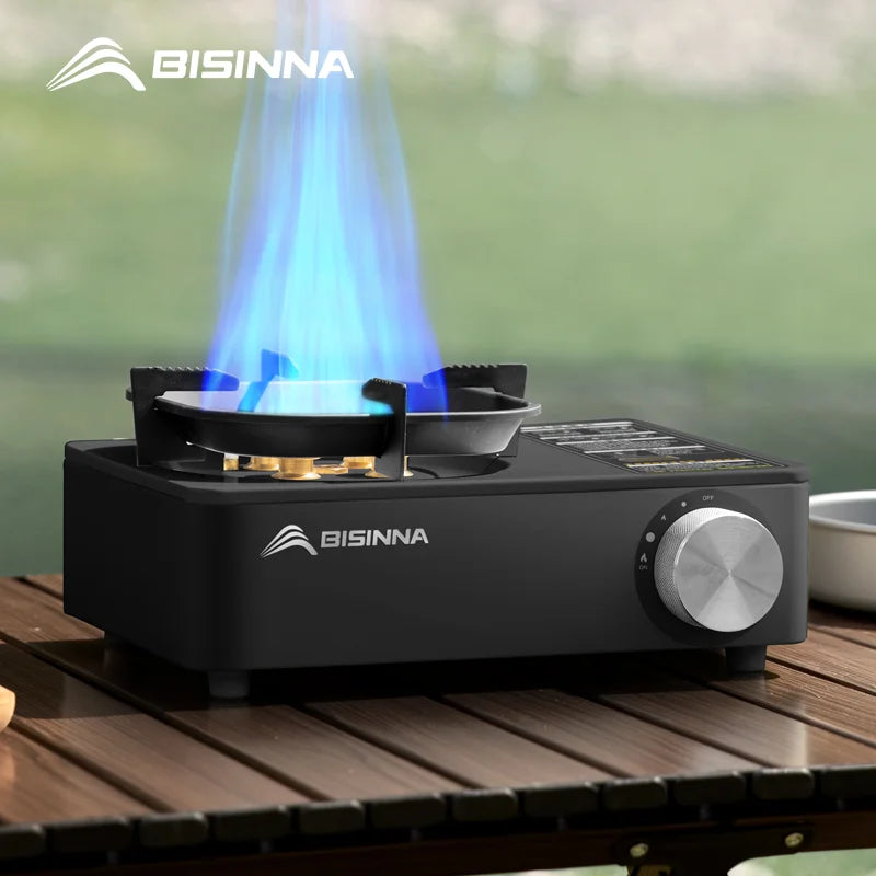 BISINNA 5800W High-Power Portable Camping Gas Stove – Outdoor Cassette Burner for Hiking, Trekking & Picnic