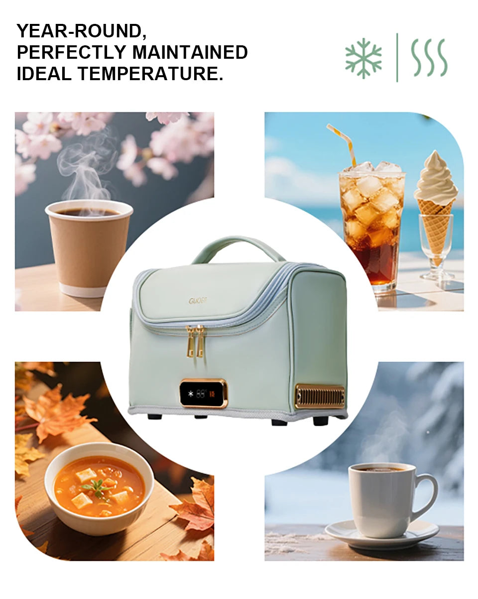 12V/220V Mini Car Refrigerator Portable Cooler Warmer Soft Bag for Travel Home Use