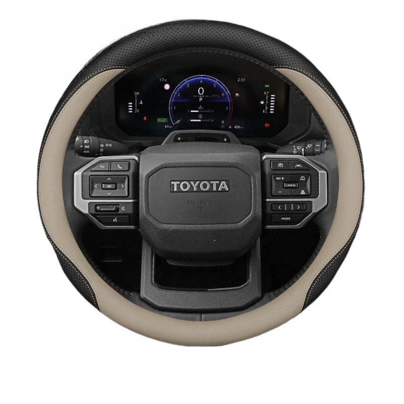 Leather Steering Wheel Cover for Toyota Land Cruiser Prado 90 120 150 LC250