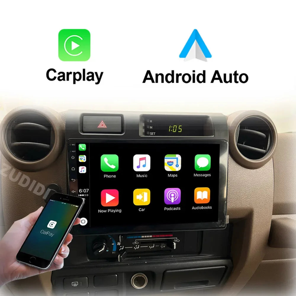 9" Android 13 Car Stereo for Toyota Land Cruiser LC70/LC79 (2007–2020) | Wireless CarPlay, Multimedia Player, DVD, Bluetooth, GPS NavigationCar & Automotive Accessories