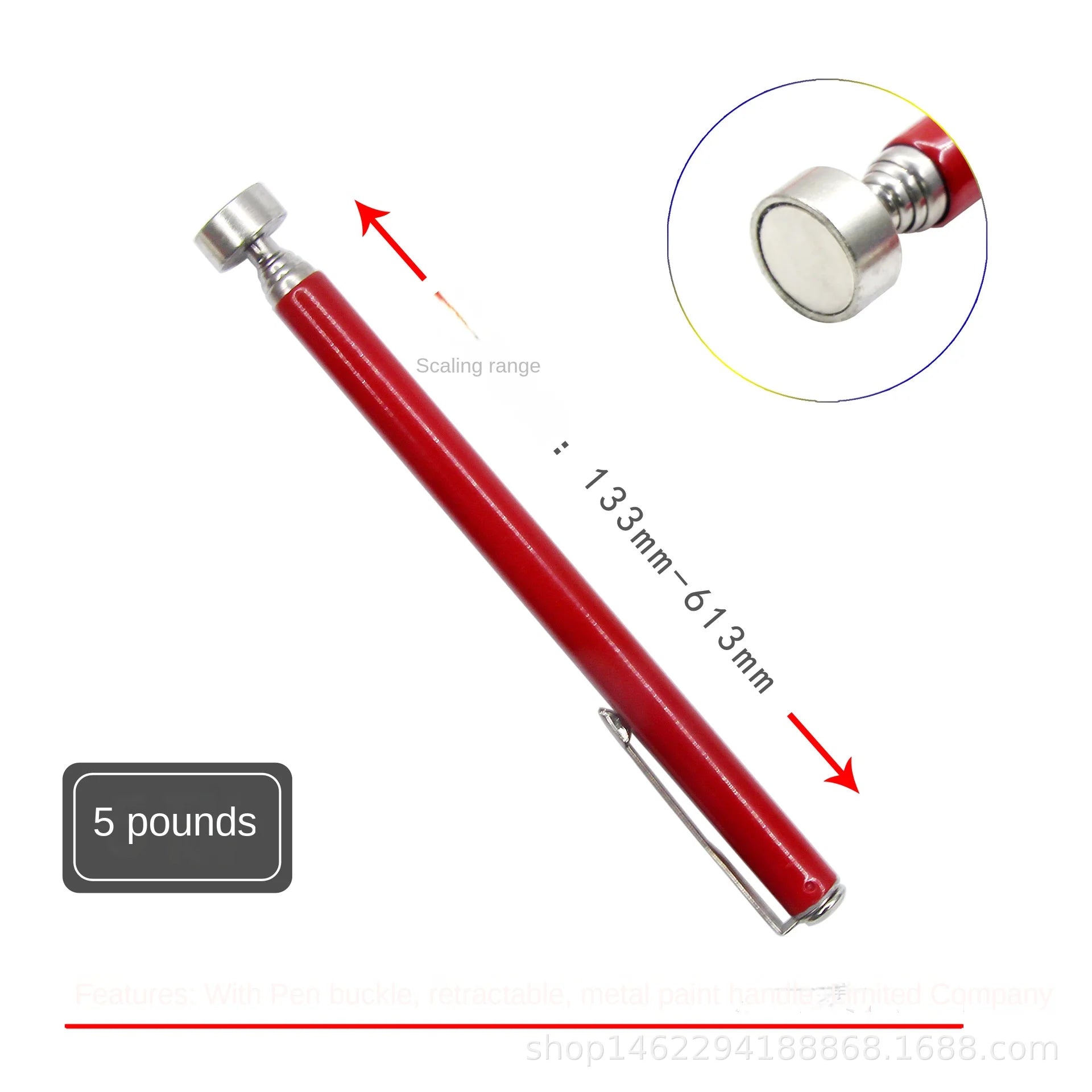 Telescopic Magnetic Pickup Tool – Adjustable Magnet Pen for Nuts, Bolts & Screws