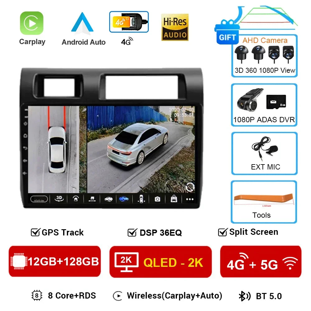9" Android 13 Car Stereo for Toyota Land Cruiser LC70/LC79 (2007–2020) | Wireless CarPlay, Multimedia Player, DVD, Bluetooth, GPS NavigationCar & Automotive Accessories