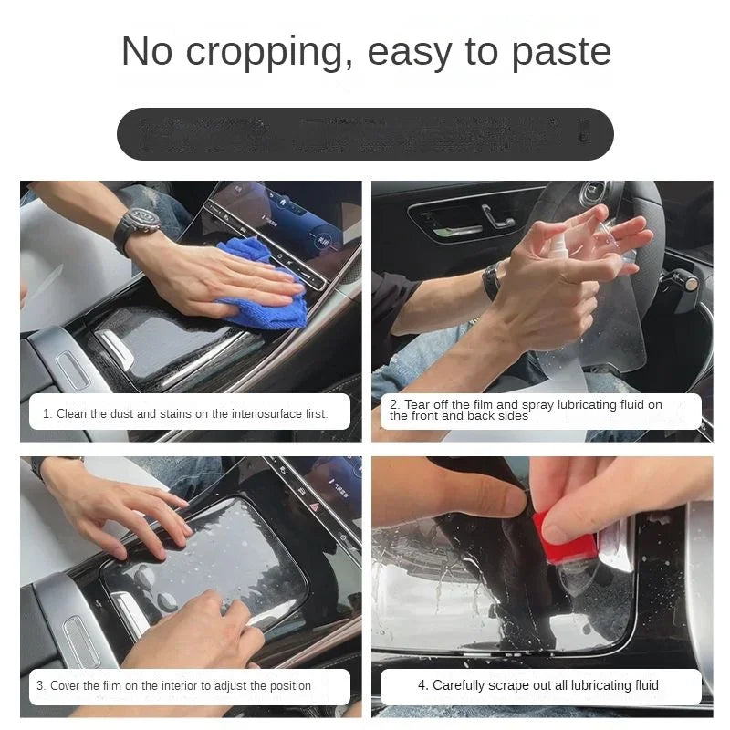 For Ford Ranger 2025 2024 2023 Interior Accessories TPU Film – Transparent Gear Shift Panel GPS Navigation Center Console PPF Protection Sticker