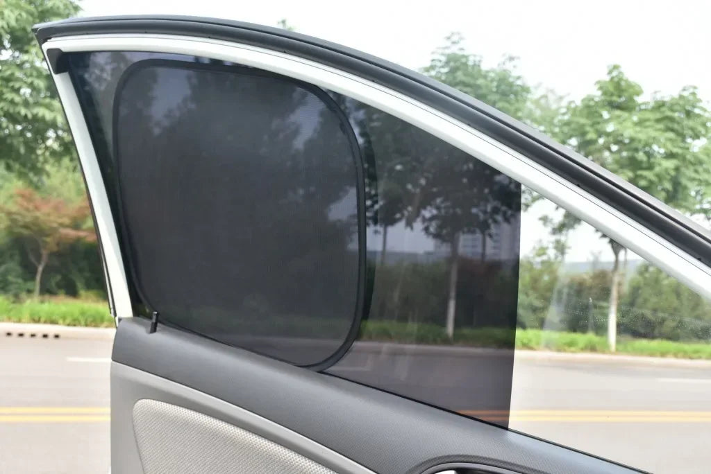 Car Window Sunshade UV Protection Mesh Cover Front Rear Side Curtain Black 1-5PCS