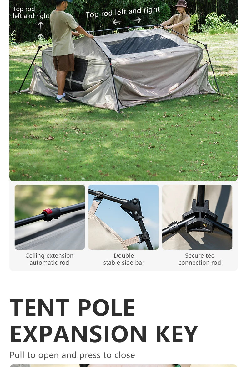 BISINNA One-Touch Automatic Ridge Tent with Titanium Glue – 3-4 Person Outdoor Family Camping TentOutdoor & Camping Gear