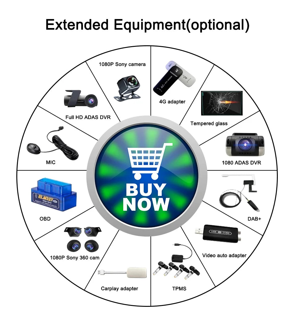 Android 15 Car Stereo GPS Multimedia Player for Toyota Hilux Revo/Vigo IMV (2016–2020) | Wireless CarPlay & Android AutoCar & Automotive Accessories