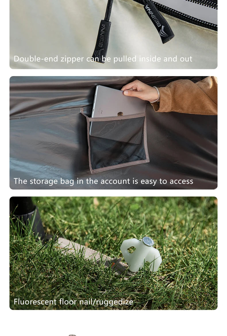 BISINNA One-Touch Automatic Ridge Tent with Titanium Glue – 3-4 Person Outdoor Family Camping TentOutdoor & Camping Gear