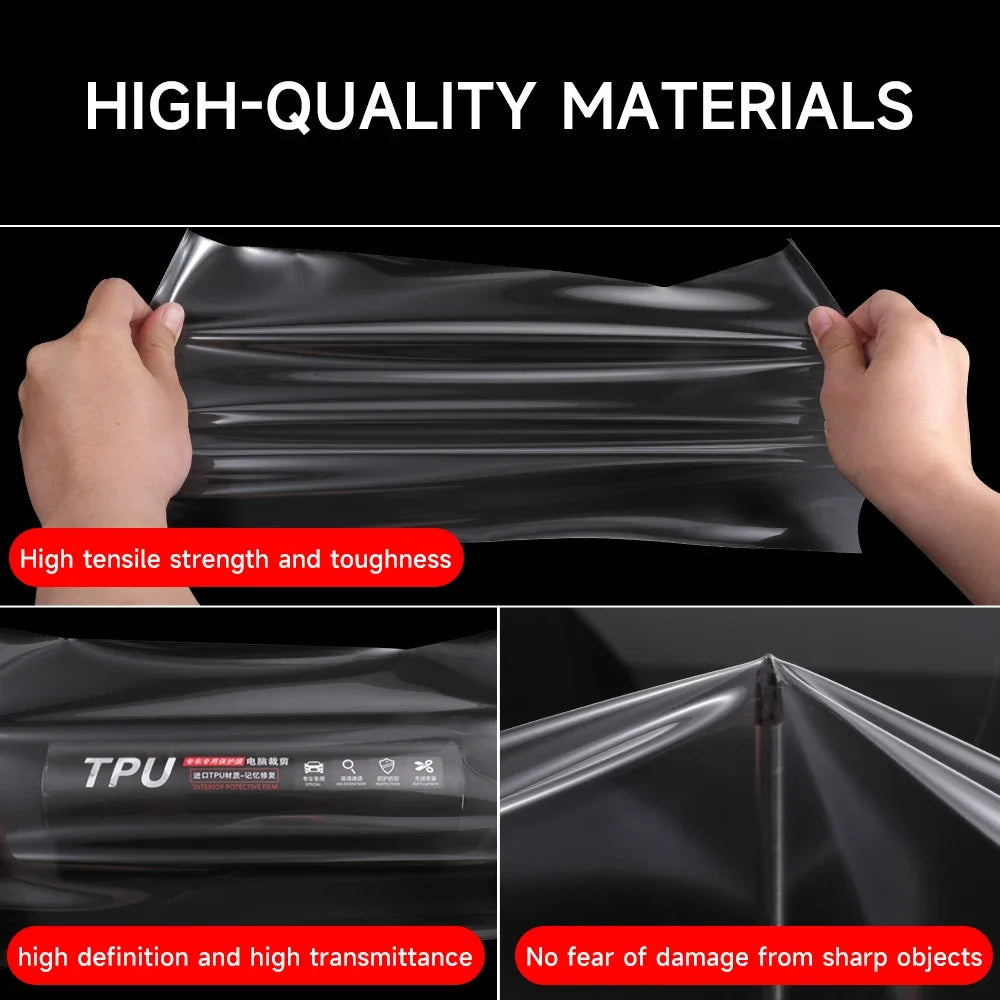 For Ford Ranger 2025 2024 2023 Interior Accessories TPU Film β Transparent Gear Shift Panel GPS Navigation Center Console PPF Protection Sticker