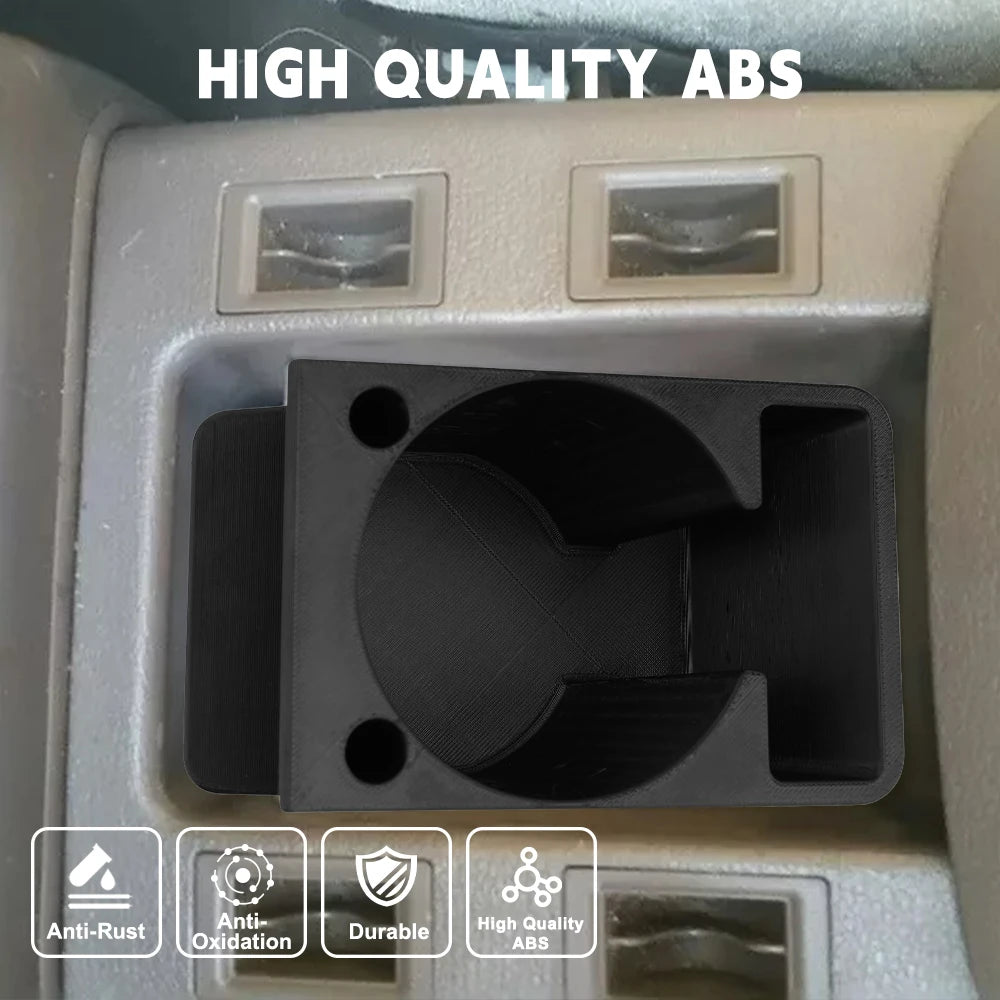 Square Insert Cup Holder Armrest Box for Toyota Landcruiser 80 Series Console Black