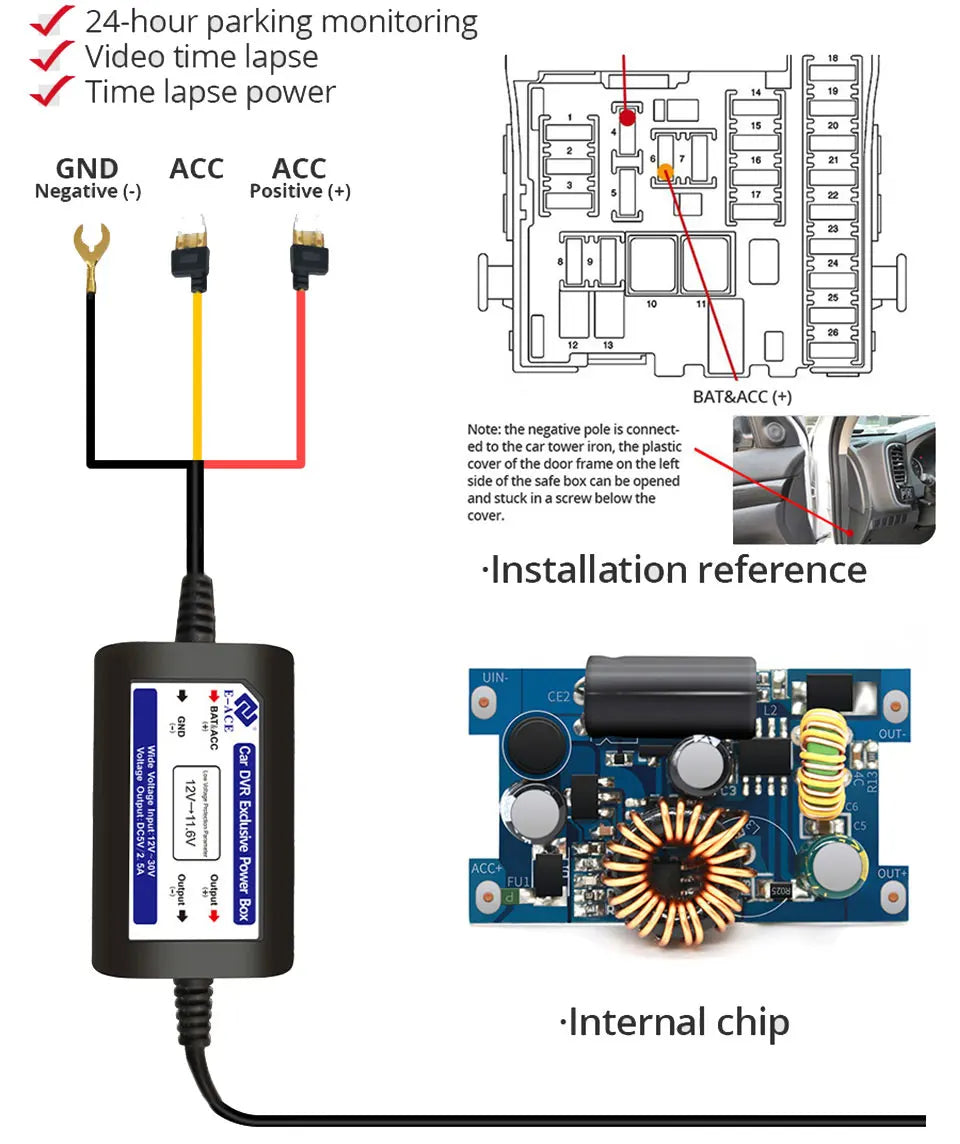 4K UHD Dash Cam Car DVR Camera WiFi GPS Night Vision Video Recorder 24H Parking